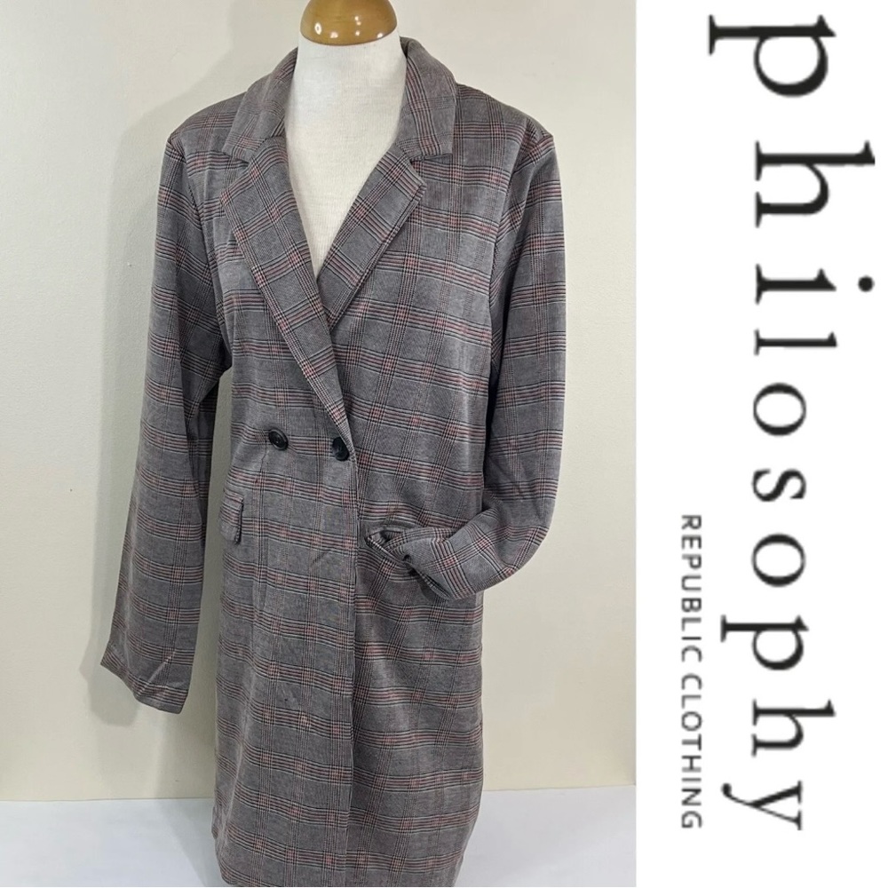 Philosophy Republic Women’s Houndstooth Oversized Coat